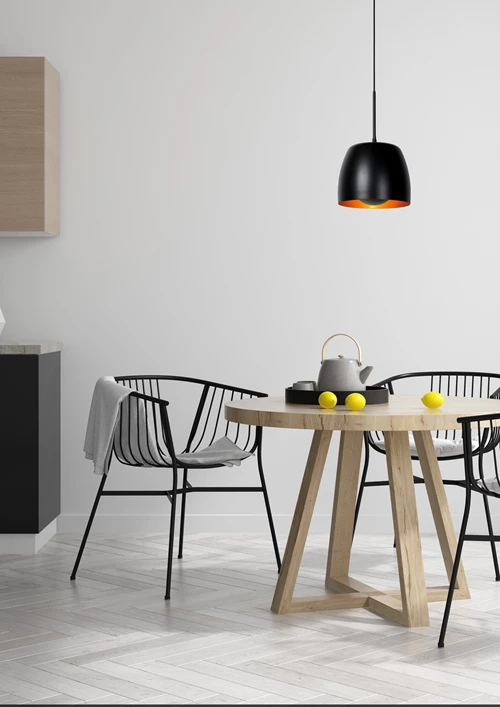 Lucide NOLAN - Pendant light - Ø 24 cm - 1xE27 - Black - atmosphere 1